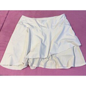 ATHLETA ACE MESH SKORT TENNIS~GOLF~RUN BRIGHT WHITE WICKING SHORTS~1X